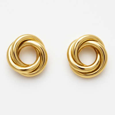  Σκουλαρίκι Τριπλός Κρίκος Καρφωτό